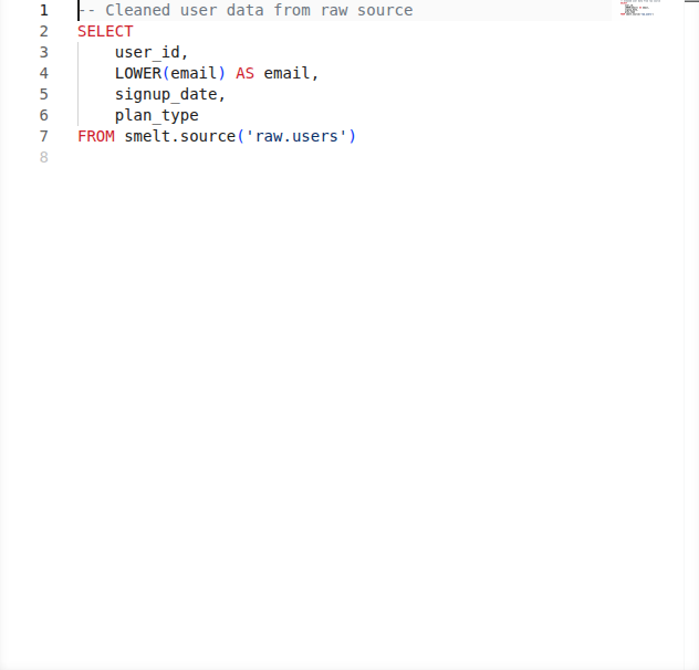 Clean pipeline with no errors